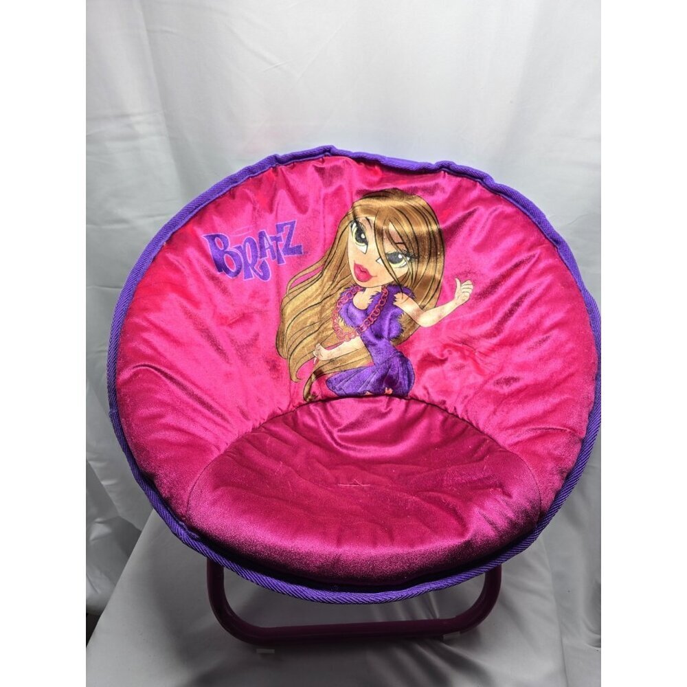 GIRLS MGA BRATZ Yasmin Foldable Saucer Pink Purple Child’s Chair Y2K Room Decor